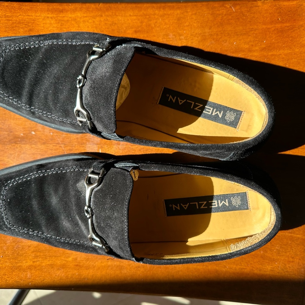 Mezlan Men's Black Suede Slip-On Loafers